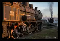 Impression der beiden Dampfloks, JŽ 25-019 & SŽ 33-037 in Novo Mesto.
Die JŽ 25-019 zog am 13.Mai 1978 den letzten planmäßigen Dampfzug in Slowenien. Gebaut wurde diese Maschine 1920 in der Maschinenfabrik in Wien Floridsdorf. 
17.12.2016