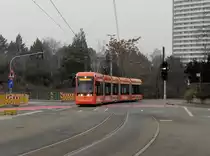 MVG Stadler Variobahn Wagen 229 Aldi Süd Vollwerbung am 17.12.16 in Mainz Universität