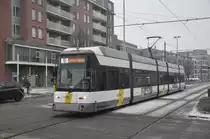 De Lijn Hermelijn 7215 aufgenommen 07.01.2017 am Haltestelle Driekoningen Berchem
