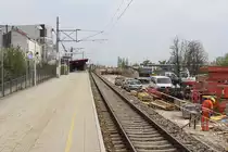 Zustand der im Umbau befindlichen Hst. Brünnerstrasse am 22.April 2015.