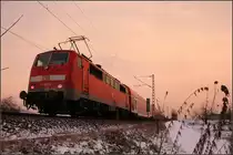. Morgenlicht -

Regionalexpress mit 111 067-5 auf der Remsbahn bei Weinstadt-Endersbach.

10.01.2017 (0)