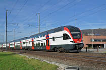RABe 511 107, fährt Richtung Bahnhof Sissach. Die Aufnahme stammt vom 16.11.2015.