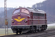 NOHAB 2602 ab 13.05.1965 bis 1999 als DSB MY1151 ab 2012 CLR - Cargo Logistic Rail Magdeburg am 10.01.2017 nördlich von Salzderhelden am BÜ75,1 um 14:34 in Richtung Göttingen