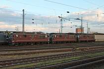 Am Morgen des 22.07.2015 standen BLS Cargo Re 4/4 170 (425 170-8)  Brig-Glis , Re 4/4 183 (425 183-1)  Kandersteg  und Re 4/4 191 (425 191-4)  Reichenbach  zusammen mit ein paar weiteren Loks in Basel Bad Bf abgestellt und warteten auf ihren nächsten Einsatz.