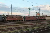 Am Morgen des 22.07.2015 standen BLS Cargo Re 4/4 170 (425 170-8)  Brig-Glis , Re 4/4 183 (425 183-1)  Kandersteg  und Re 4/4 191 (425 191-4)  Reichenbach  zusammen mit ein paar weiteren Loks in Basel Bad Bf abgestellt und warteten auf ihren nächsten Einsatz.