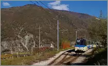 Ein SSIF (Società Subalpina di Imprese Ferroviarie) Treno Panoramico ABe 12/16 (ABe/P/Be/Be) in Verigo auf der Fahrt nach Domodossola.
31. Okt. 2014