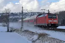 15.01.2017 Streckenabschnitt Uhingen 146 205 - winterliche Bahnromantik
