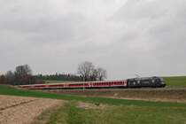 101 101 (Europa) mit RE 4041 vor Petershausen (17.03.2007)