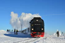 Am 6.1.17 hatte ich mit dem Wetter richtig Glück und es waren kaum Wolken am Himmel. Also ab auf den Brocken. Hier dampft 99 7234-0 mit dem P8940 nach Drei Annen Hohne den Brocken hinunter.

Brocken 06.01.2017