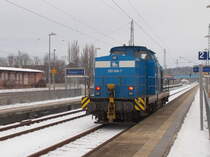 Die PRESS 293 046,am 18.Januar 2017,auf der Fahrt nach Mukran bei der Durchfahrt durch Bergen/Rügen.