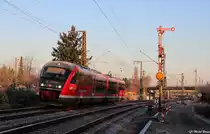 642 167/667 der Westfrankenbahn hat am Morgen des 30.12.16 Hanau verlassen und macht sich auf den Weg nach Schöllkrippen.