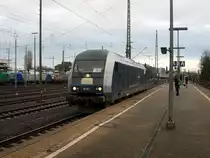Siemens PCW7 ER20-2007 kommt aus Richtung Aachen-Hbf,Aachen-Schanz und fährt durch Aachen-West in Richtung Laurensberg,Richterich als Lokzug aus Aachen-Nord nach  Wegberg  Kohlscheid,Herzogenrath,Hofstadt,Finkenrath,Rimburg,Übach-Palenberg,Zweibrüggen,Frelenberg,Geilenkirchen,Süggerrath,Lindern,Brachelen,Hückelhoven-Baal,Baal,Erkelenz,Herrath,Beckrath,Wickrath.  
Aufgenommen vom Bahnsteig in Aachen-West. 
Bei Wolken am Kalten Nachmittag vom 9.1.2017.