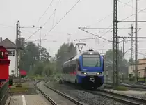 ET 309 von Meridian durchf�hrt am 17.September 2016 den Bahnhof Kronach in Richtung Saalfeld.
