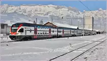 RE4870 nach Wil mit 511 014 in Buchs SG. (19.01.2017)