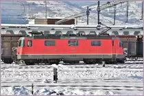 Re 4/4 II 11188 in Buchs SG (19.01.2017)