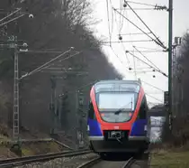 Ein Nachschuss von Zwei Euregiobahn (RB20) kommen aus Langerwehe-Stolberg-Altstadt nach Alsdorf-Annapark aus Richtung Aachen-West,Laurensberg,Richterich und halten in Kohlscheid und fahren in Richtung Herzogenrath. 
Aufgenommen von Bahnsteig 1 in Kohlscheid. 
Bei Wolken am Kalten Nachmittag vom 10.1.2017.