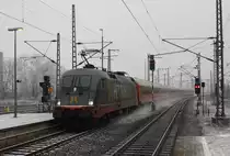 Hectorrail 242.517 bespannte am 23.01.2017 den LOC 1818 nach Berlin - Lichtenberg und fuhr um 10.25 Uhr hier in Göttingen ein.