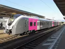 Einfahrt Enno (Metronom) 94 80 1 440 110-3D-TLS in den Bahnhof von Braunschweig am 21. Januar 2017.