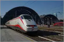 Ein Frecciabianca verlässt Milno Centrale. 
1. März 2016