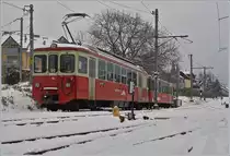 Der CEV BDeh 2/4 74 und sein Bt 222 in Blonay.
8. Jan. 2017