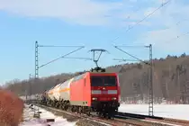 145 017-0 DB Cargo bei Oberlangenstadt am 19.01.2017.
