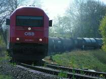 2016 069-3 zieht Gz68807 Richtung Wels, 
Ausfahrt Bhf. RIED i.I. 070416 