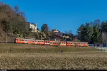 Be 4/12 der FLP an der Haltestelle Sorengo Laghetto am 24. Januar 2017.
