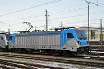 Lok 187 003-9 ist beim Badischen Bahnhof abgestellt. Die Aufnahme stammt vom 18.01.2017.