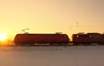 152 112-9 DB Cargo bei Lichtenfels am 27.01.2017.