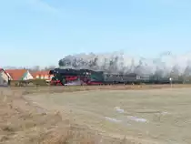 IGE Werrabahn 41 1144-9 mit dem  Rodelblitz  von Erfurt Hbf nach Meiningen, am 28.01.2017 bei Apfelstädt.