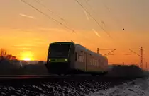 VT650.727 Agilis bei Hochstadt/ Marktzeuln am 28.01.2017.