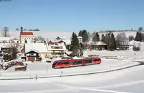 642 098-7 als RB 5478 (Reutte in Tirol-Kempten(Allgäu)Hbf) bei Wertach 21.1.17