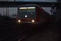 Auch am Abend des 28.1.2017 kommt der 628 670 wieder in Entenfang eingefahren.