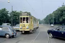 København / Kopenhagen Københavns Sporveje SL 10 (Tw 595) Valby, Vigerslev Allé / Sjælør Boulevard im Juni 1968. - Scan von einem Farbnegativ. Film: Kodacolor X.