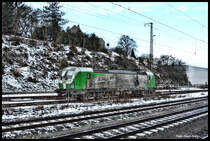 Werbelok SETG 193831 Christian Doppler pausierte am 29.1.2017 im Bahnhof Kreiensen.
