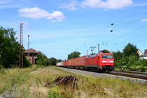 152 049 mit einem Containerzug am 17.08.2016 in Banteln