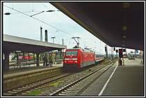 101 119 f�hrt mit dem InterCity 1949 von K�ln nach Leipzig und dem InterCity 1943 von K�ln nach Berlin-S�dkreuz. Aufgenommen am 13.04.2007 in Hamm (Westf).