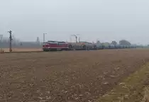 EBS 132 293-2 mit einem SBB Cargo Getreidezug von Ebeleben nach Erfurt Gbf und weiter nach Zürich, am 11.02.2017 in Kühnhausen.