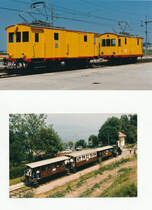 OC-Raritäten:

Die Gütertriebwagen Fe 2/2 33 und De 2/2 32 in Les Granges im Mai 1987.

Die zweiachsigen OC Personenwagen unterwegs mit einem Dampfzug von Le Bouveret nach Evian. 
Diese grenzüberschreiteten Dampfzüge Schweiz-Frankreich waren in den 80er-Jahren noch aktuell.

Fotos: Walter Ruetsch   
