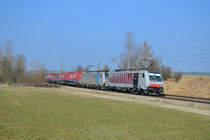 186 282 + 186 28x mit DGS 43139 am 08.03.2014 bei Ostermünchen. 