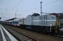 1001 007-6 wartet am Morgen des 12.2.2017 mit dem EN440 von Moskva Kurskaja in Berlin Lichtenberg auf Weiterfahrt ins Talgo-Werk Warschauer Straße.