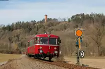 998 896-5 und 798 652-4 als RB 26780 (Hochdorf(b.Horb)-Tübingen Hbf) bei Horb 25.2.17