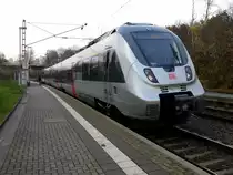 S7 der S-Bahn Mitteldeutschland nach Halle(Saale)Hbf mit 1442 170 steht am Haltepunkt Halle Zscherbener Straße. [22.10.2016]