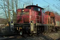 15.02.2017 Streckenabschnitt Uhingen 294 600-2, kam völlig überraschend daher ...