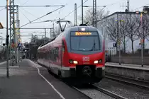 1428 014 als RB 42 nach Haltern am See bei der Ausfahrt aus Recklinghausen 3.3.2017