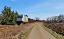 76 111 zu sehen am 04.03.17 bei Neustadt an der Orla mit dem Schrottzug von Cheb/Cz nach Könitz zum Stahlwerk Thüringen. 