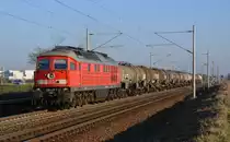 233 217 führte am 15.02.17 einige Kesselwagen durch Rodleben Richtung Magdeburg.