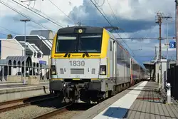 Abfahrt des IC539 Eupen - Oostende in Welkenraedt.