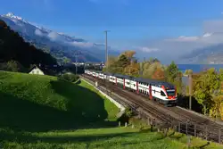 RABe 511 038 am 22.10.2016 bei Unterterzen.
