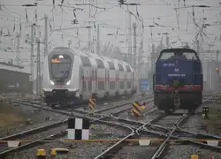 IC 2239 von Rostock Hbf nach Leipzig Hbf bei der Bereitstellung am 03.01.2020 im Rostocker Hbf.